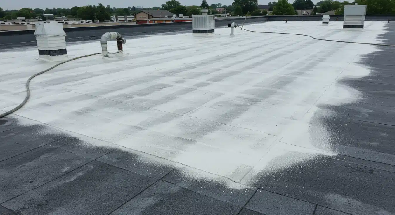 Seamless, durable spray foam roofing installed by Prestige Insulation Solutions LLC on a residential property in Point Baker, FL, providing superior weather protection.